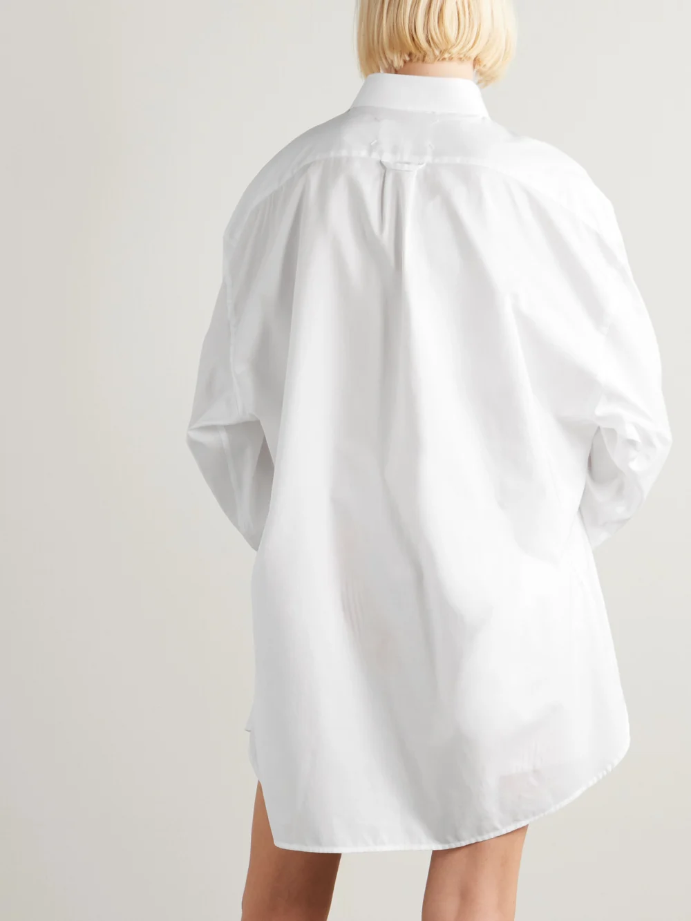 Back view of the Maison Margiela Layered Cotton-poplin Playsuit