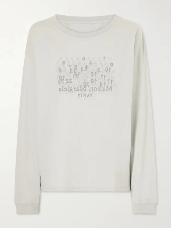 Maison Margiela Logo-embroidered Cotton T-shirt