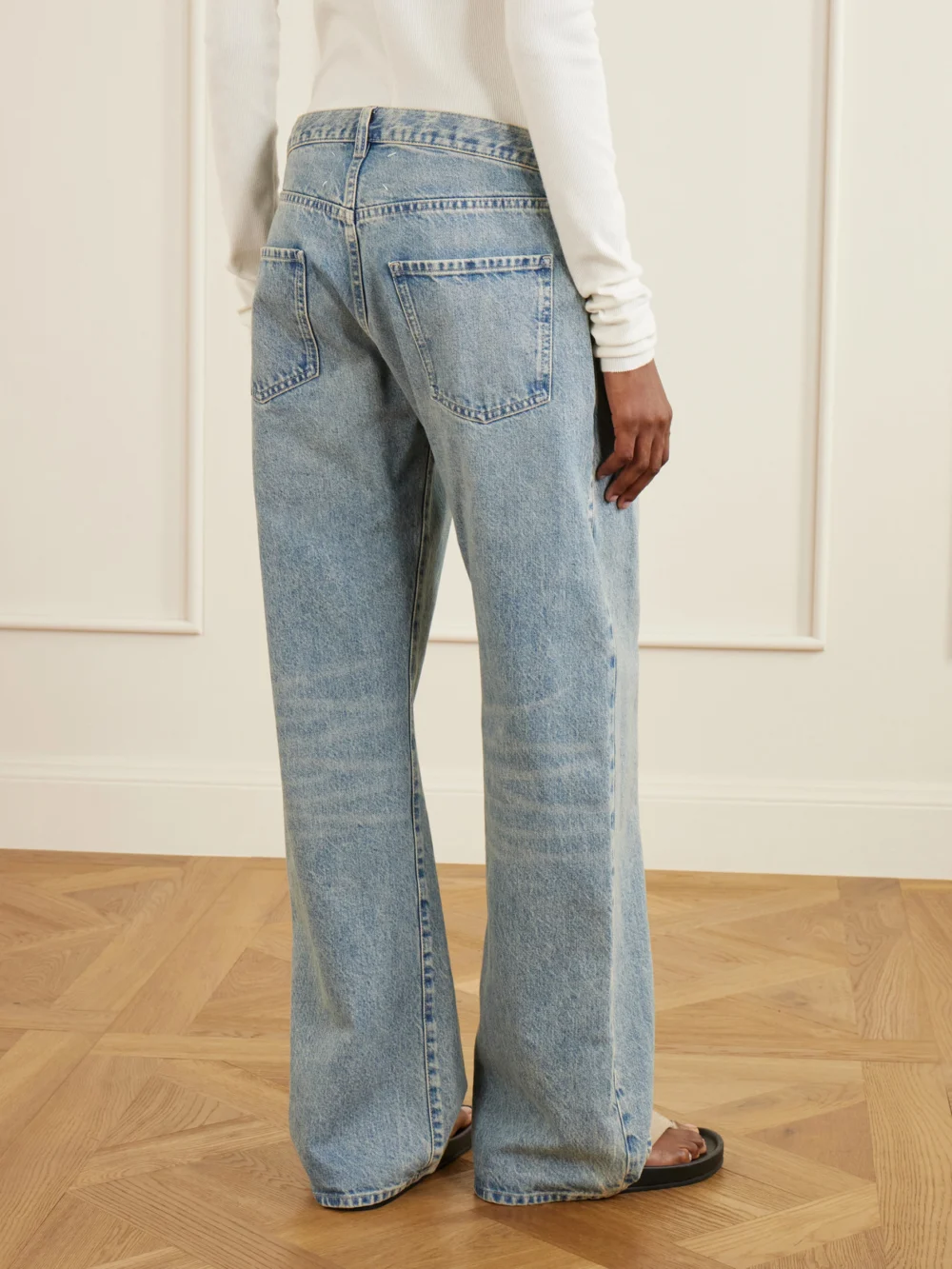 Back view of the Maison Margiela Low-rise Straight-leg Jeans