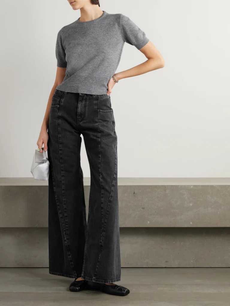 Maison Margiela Paneled High-rise Wide-leg Jeans