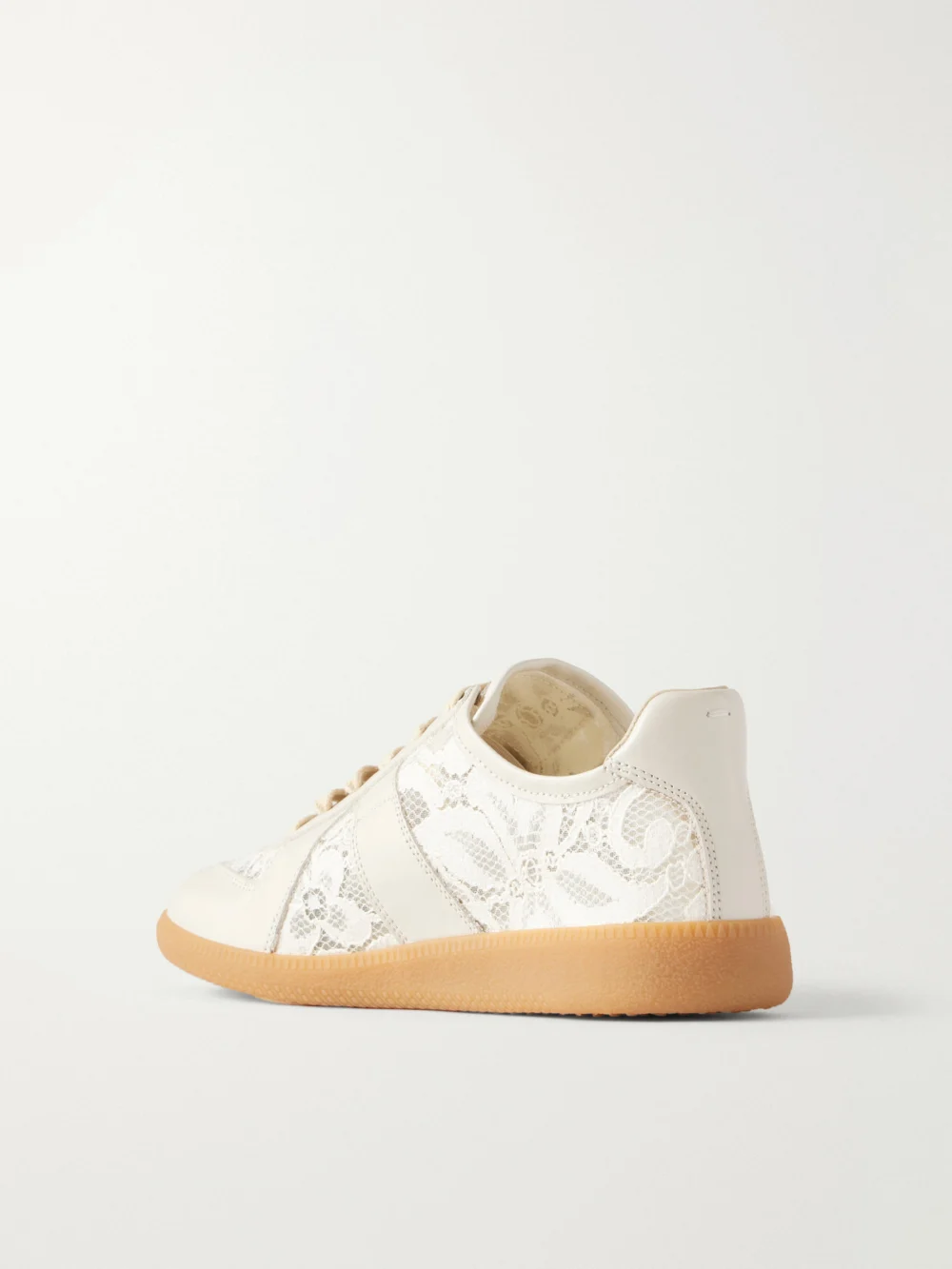 Back view of the Maison Margiela Replica Lace and Leather Sneakers