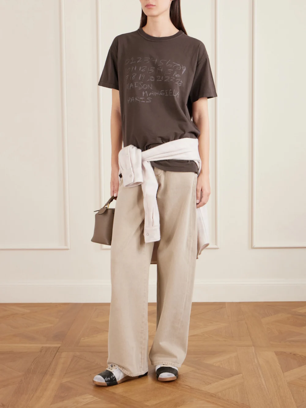 Maison Margiela Replica Leather and Suede Sneakers, styled view