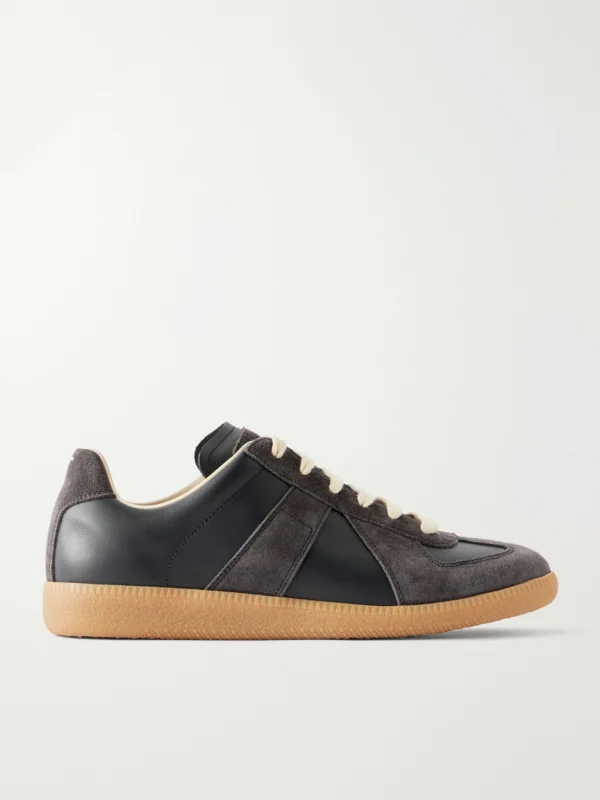 Maison Margiela Replica Suede and Leather Sneakers