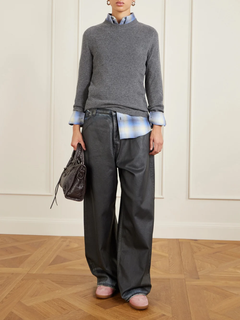 Maison Margiela Replica Suede and Leather Sneakers, styled view