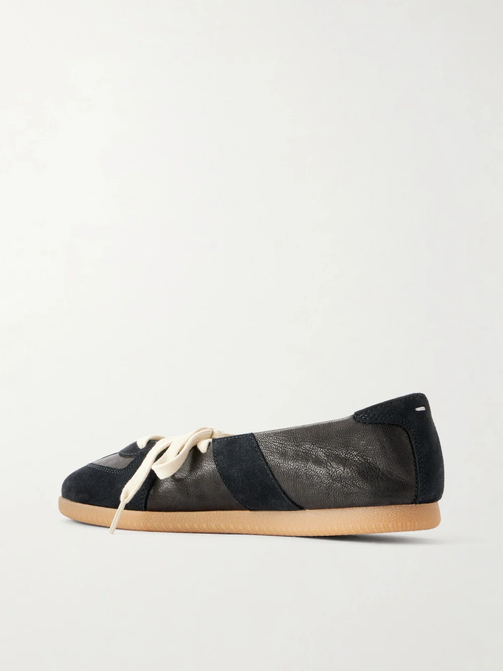 Back view of the Maison Margiela Replica Suede-trimmed Leather Sneakers