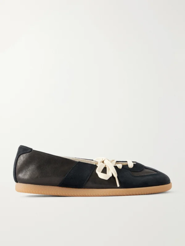 Maison Margiela Replica Suede-trimmed Leather Sneakers