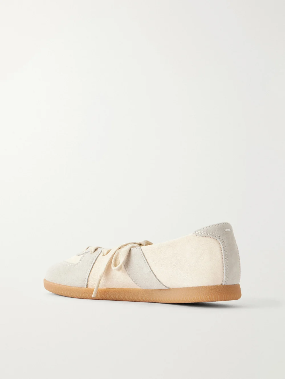Back view of the Maison Margiela Replica Suede-trimmed Leather Sneakers