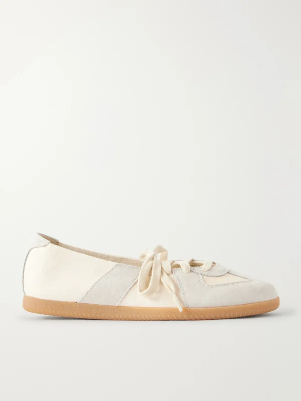 Maison Margiela Replica Suede-trimmed Leather Sneakers