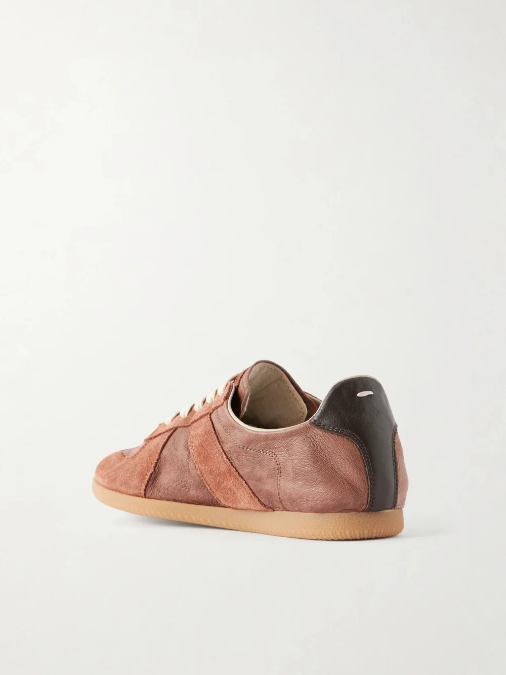 Back view of the Maison Margiela Replica Suede-trimmed Textured-leather Sneakers