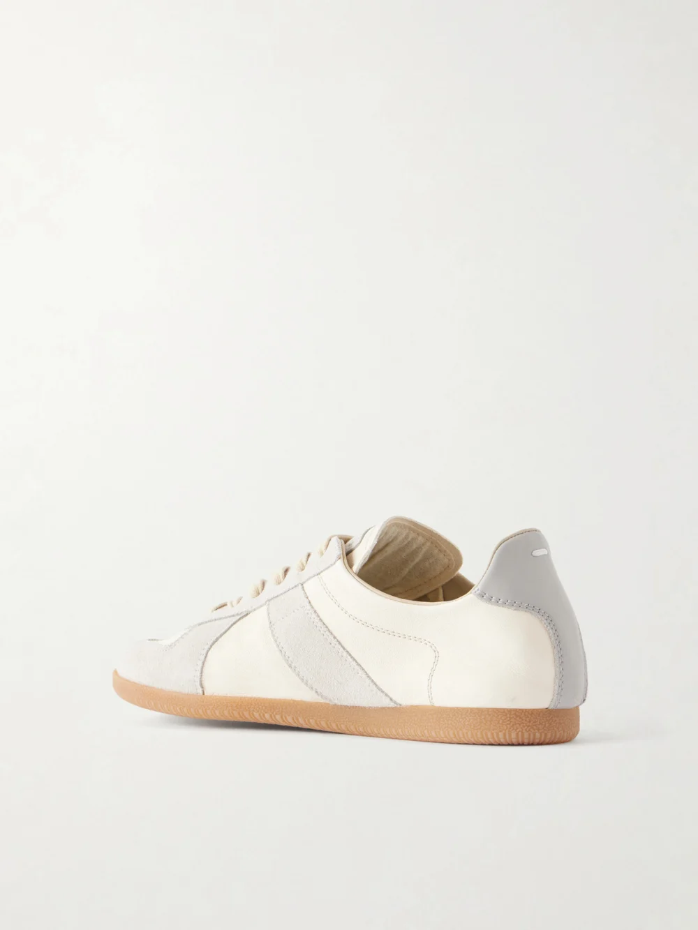 Back view of the Maison Margiela Replica Suede-trimmed Textured-leather Sneakers