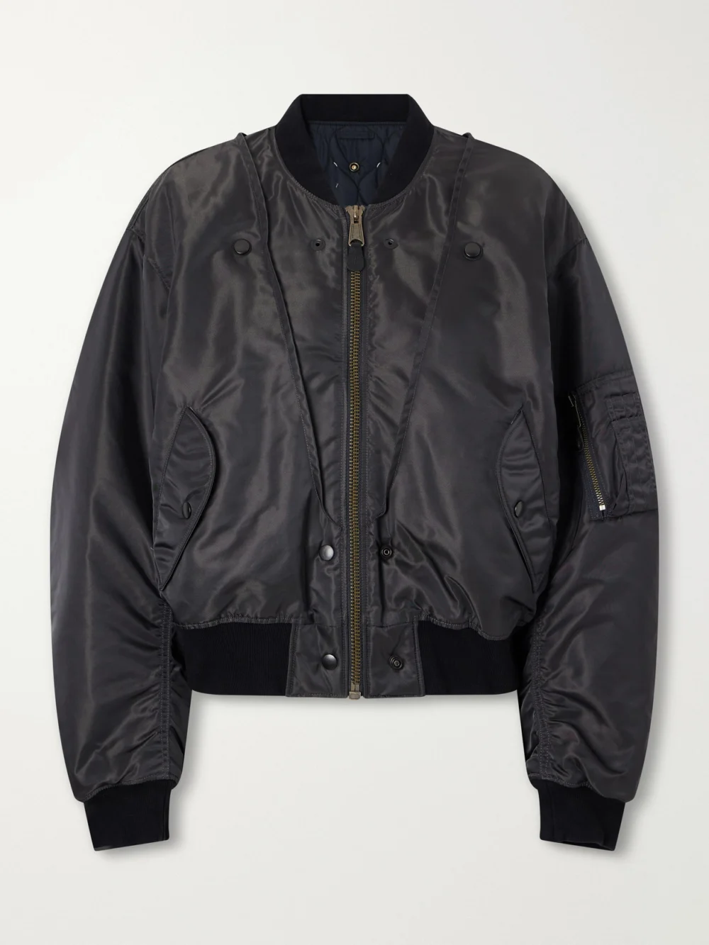 Maison Margiela Reversible Quilted Shell Bomber Jacket in black