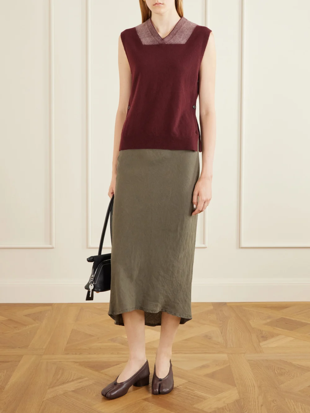 Maison Margiela Tabi 30 Leather Pumps, styled view