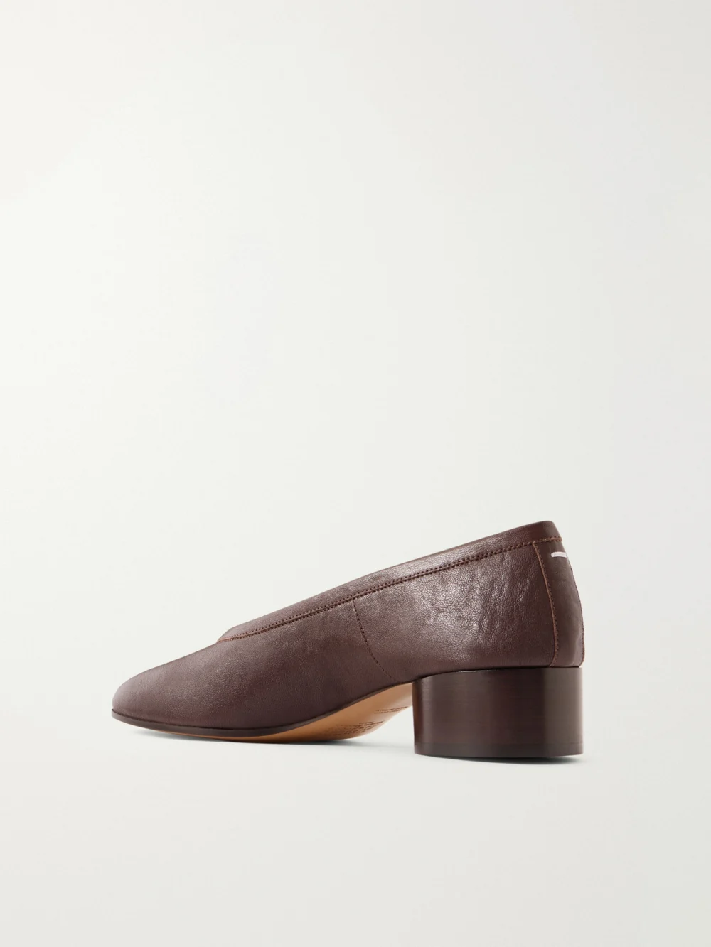 Back view of the Maison Margiela Tabi Ballerina Split-toe Leather Pumps