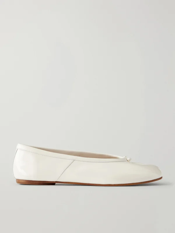Maison Margiela Tabi New Ballerina Split-toe Patent-leather Ballet Flats