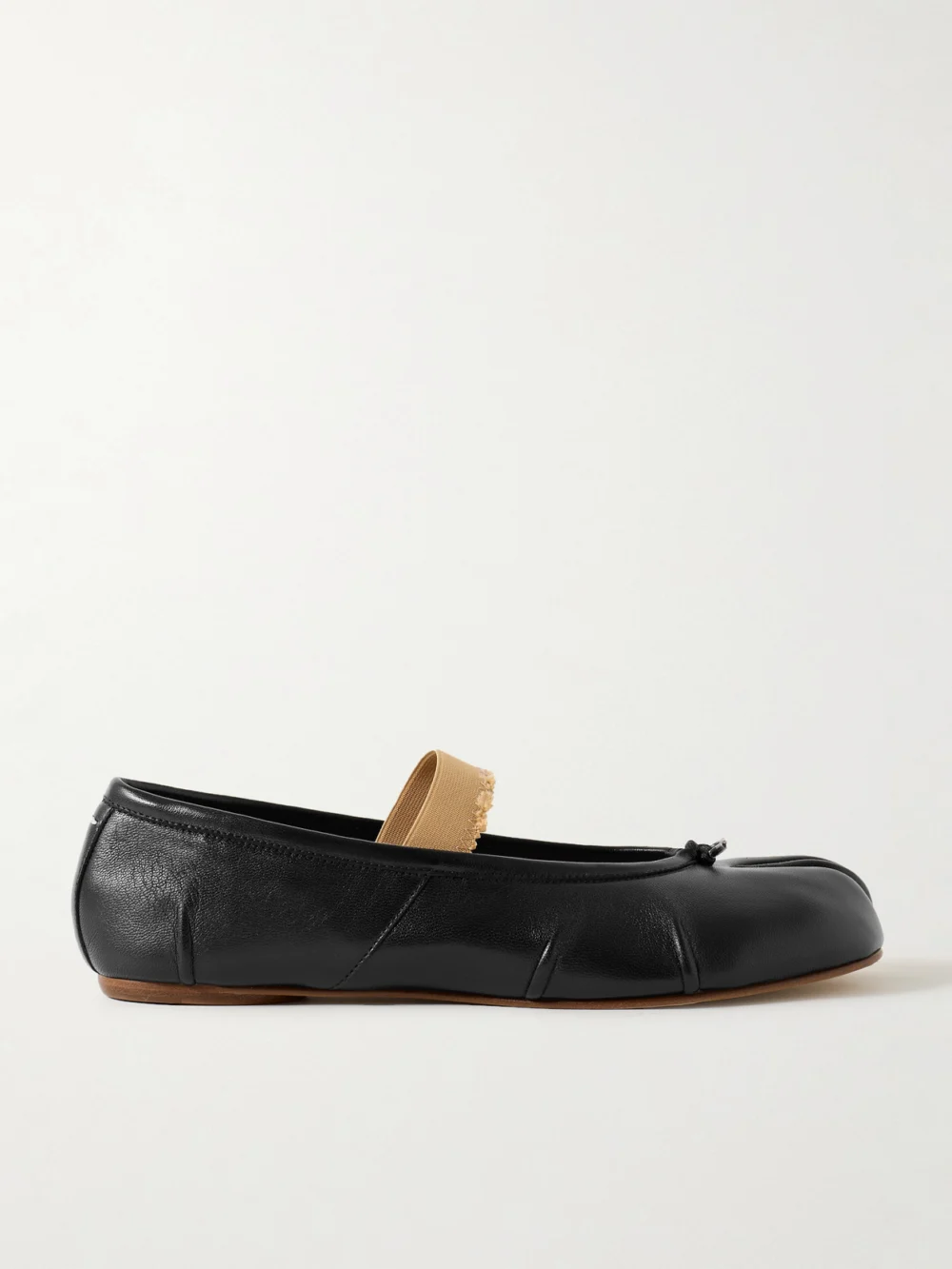 Maison Margiela Tabi Split-toe Leather Ballet Flats in black