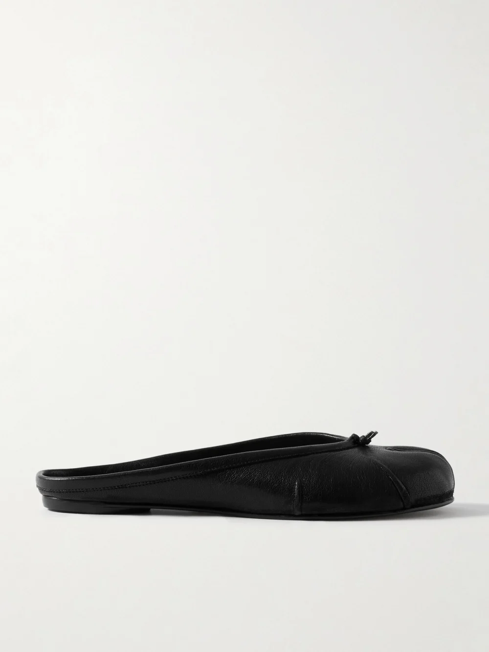 Maison Margiela Tabi Split-toe Leather Slippers in black