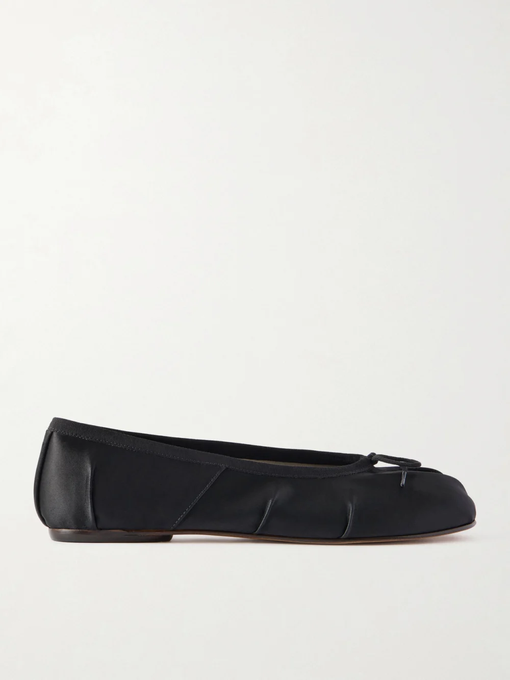 Maison Margiela Tabi Split-toe Satin Ballet Flats in black