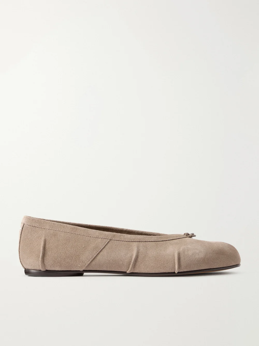 Maison Margiela Tabi Split-toe Suede Ballet Flats in beige