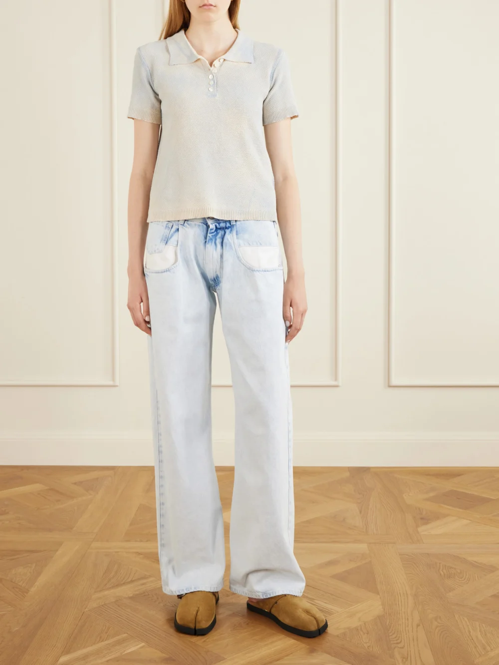 Maison Margiela Tabi Suede Clogs, styled view