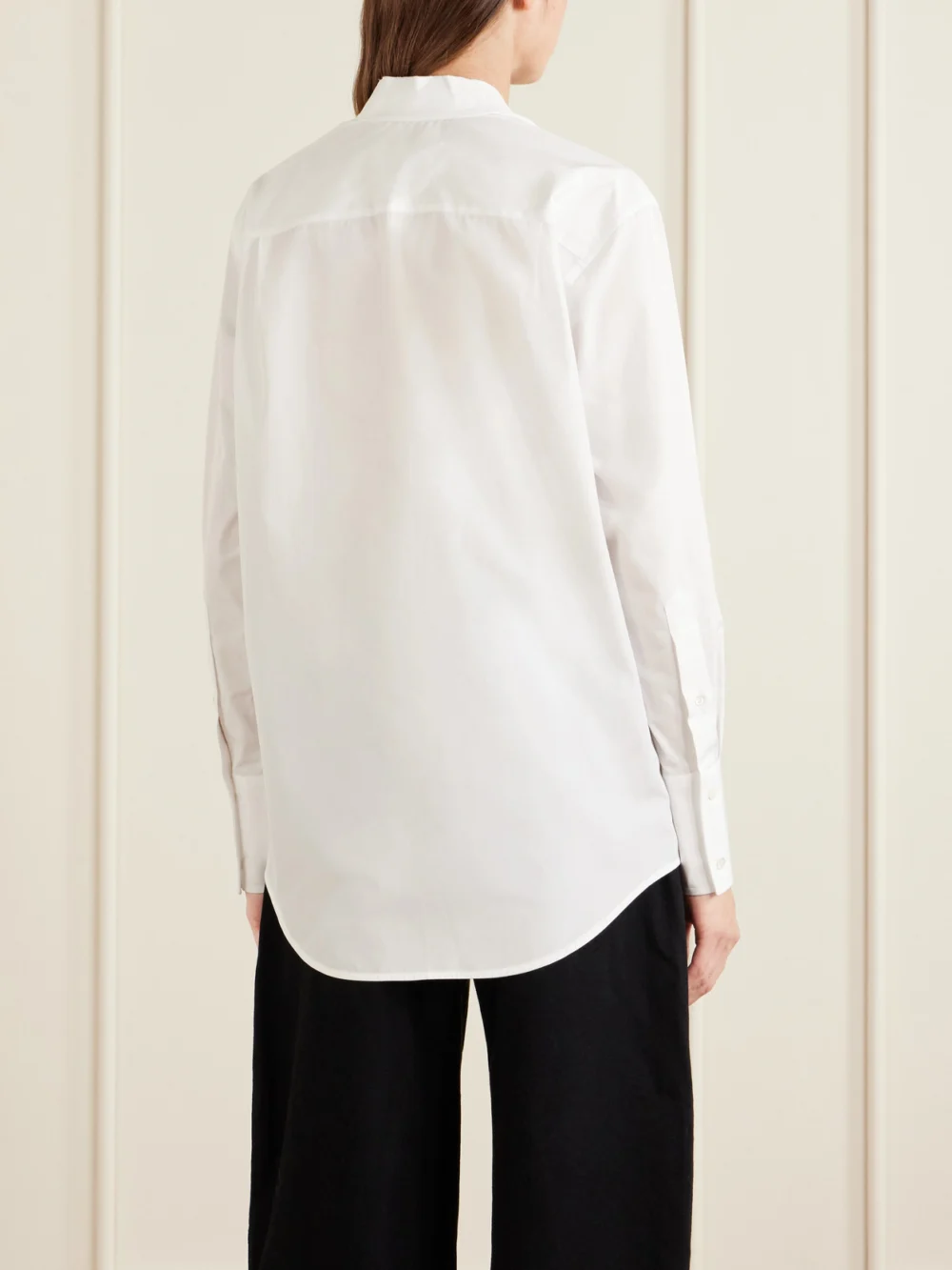 Back view of the Maison Margiela Tie-detailed Cotton Blouse