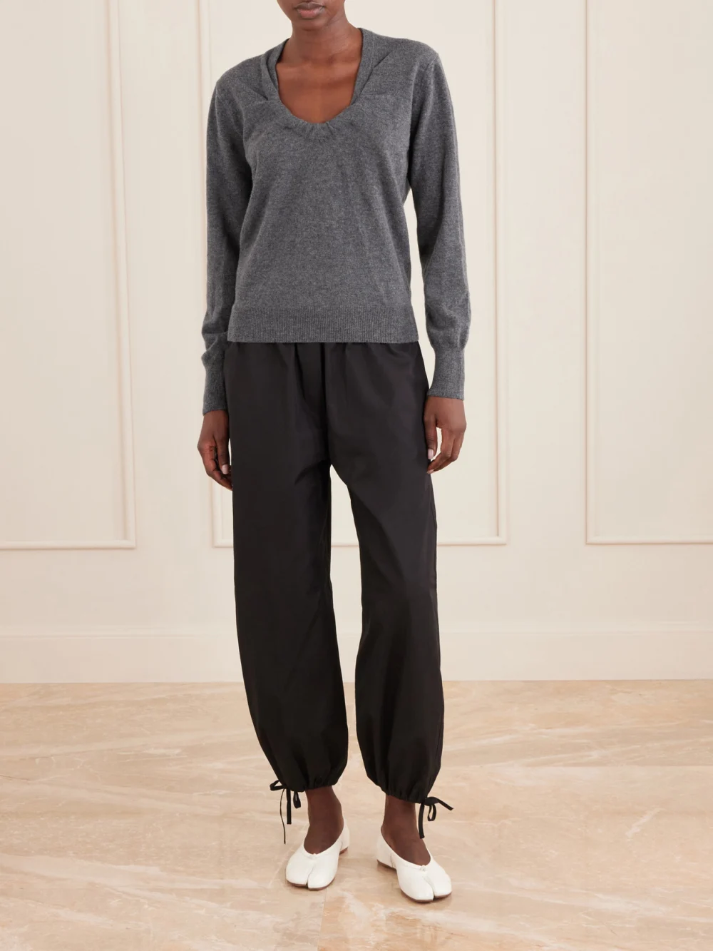 Maison Margiela Twist Virgin Wool Sweatshirt, worn by a model