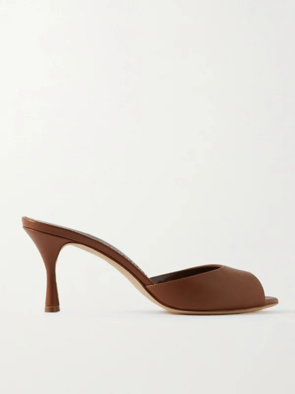 Manolo Blahnik Jada 70 Leather Mules