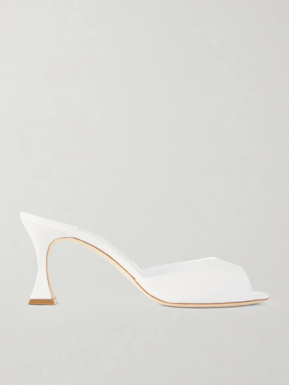 Manolo Blahnik Jadarona 70 Leather Mules in white