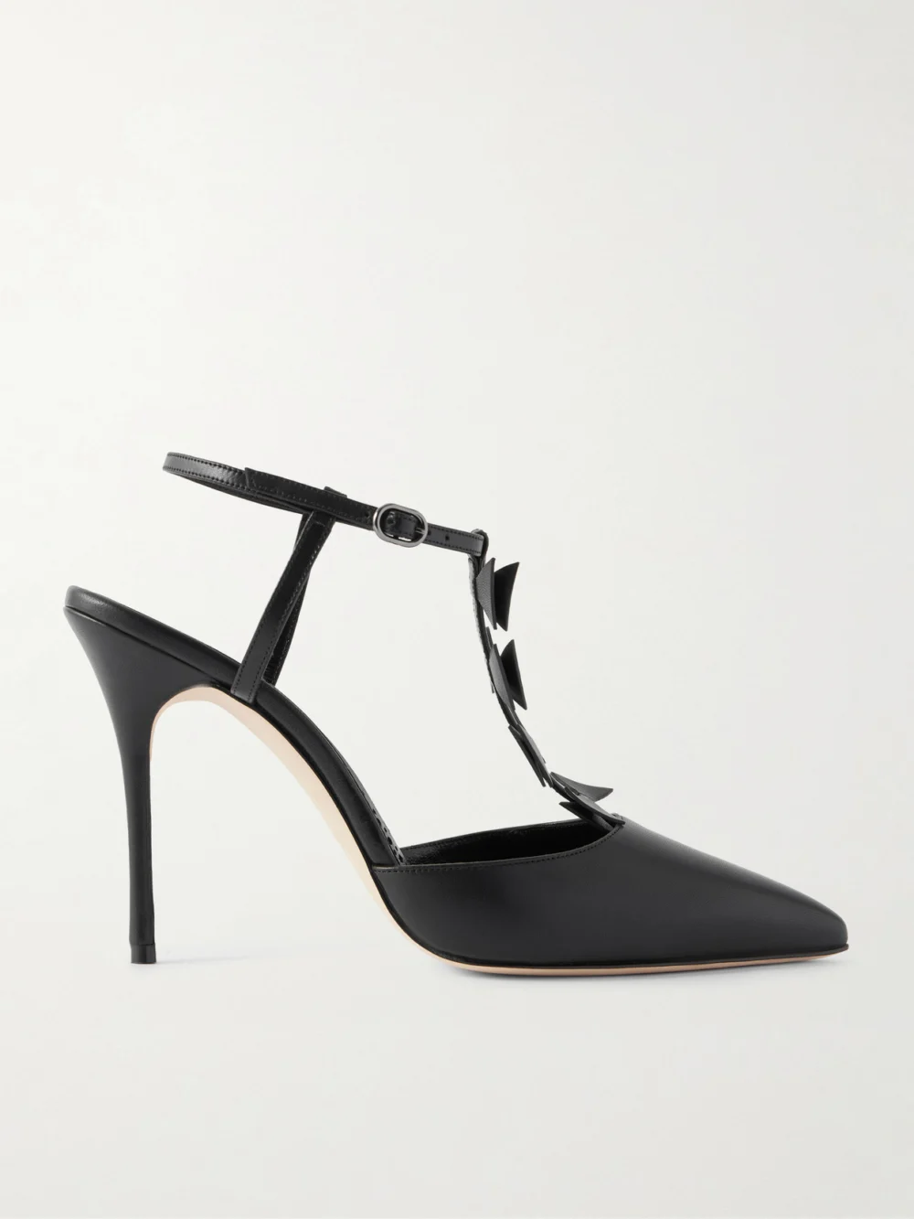 Manolo Blahnik Maurata 105 Leather Pumps in black