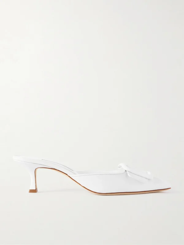 Manolo Blahnik Maysale 50 Buckled Leather Mules