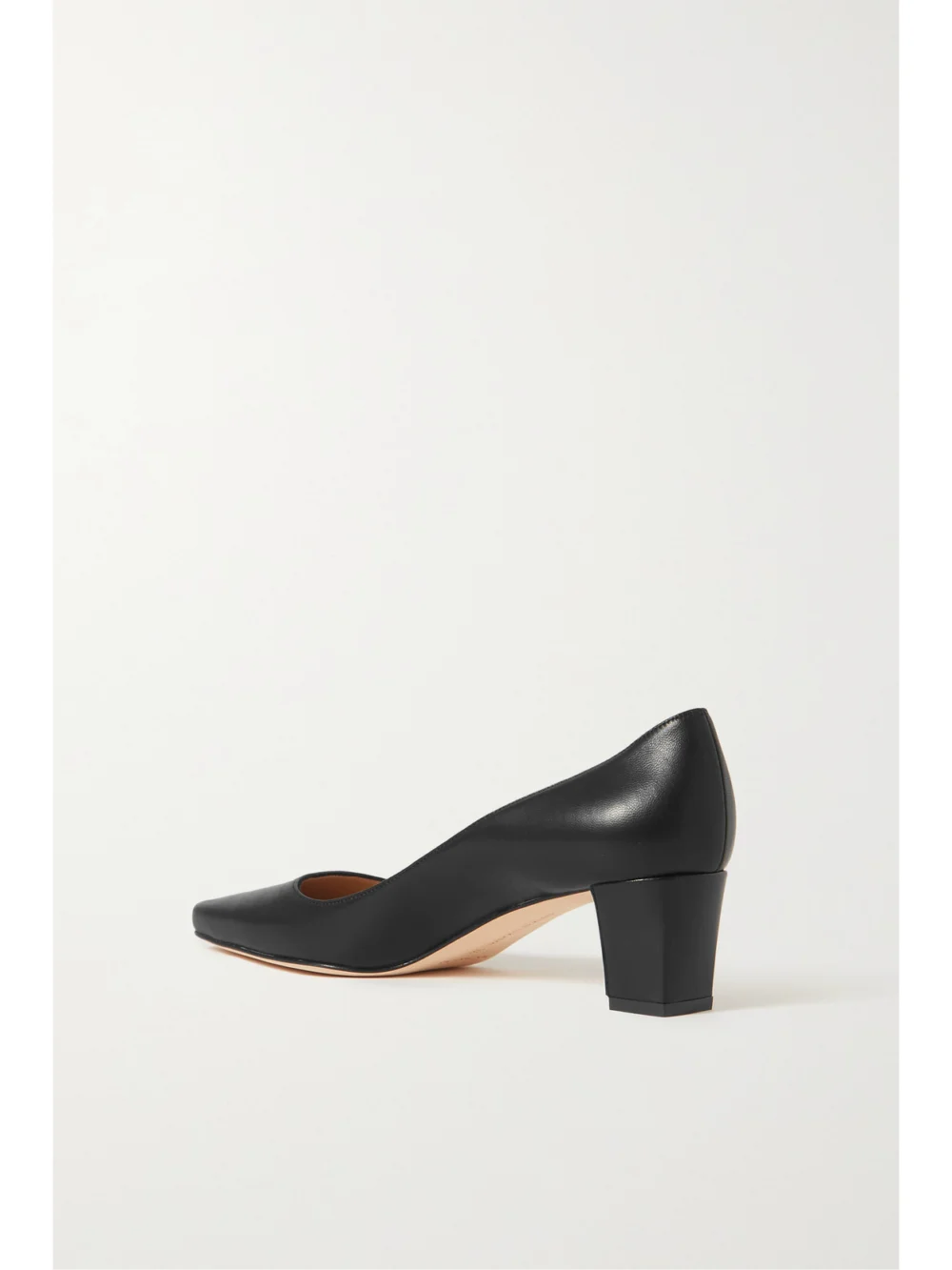 Back view of the Manolo Blahnik Okkatopla 50 Leather Pumps