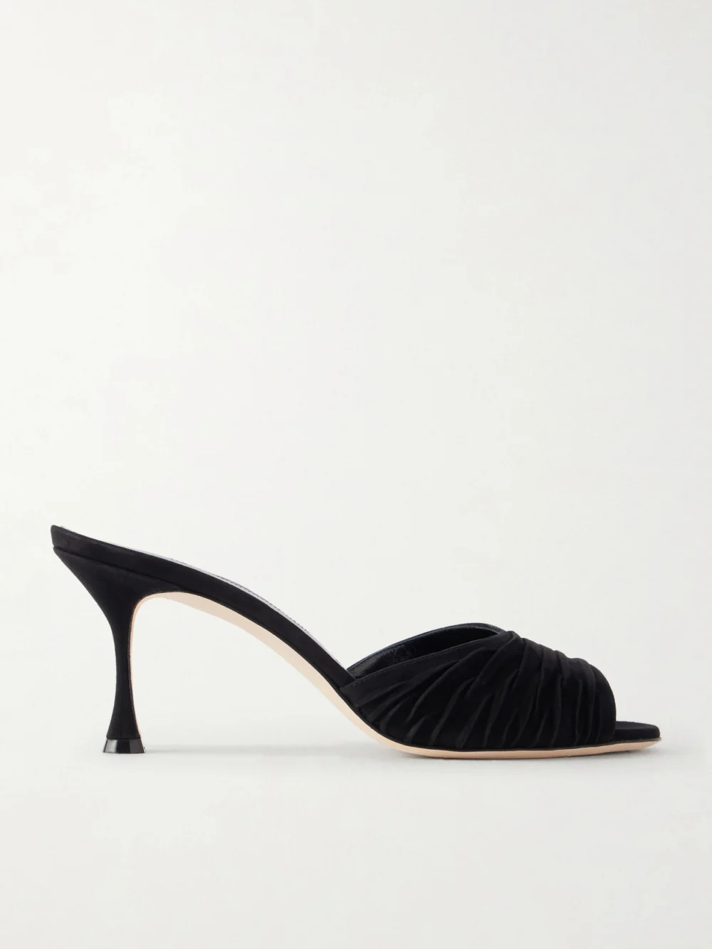 Manolo Blahnik Pirua 70 Suede Mules in black