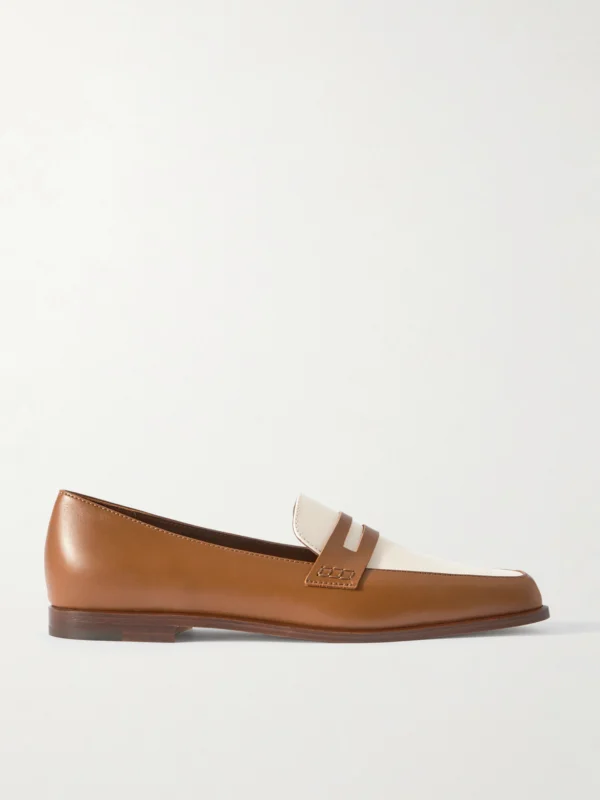 Manolo Blahnik Polonoff Two-tone Leather Loafers