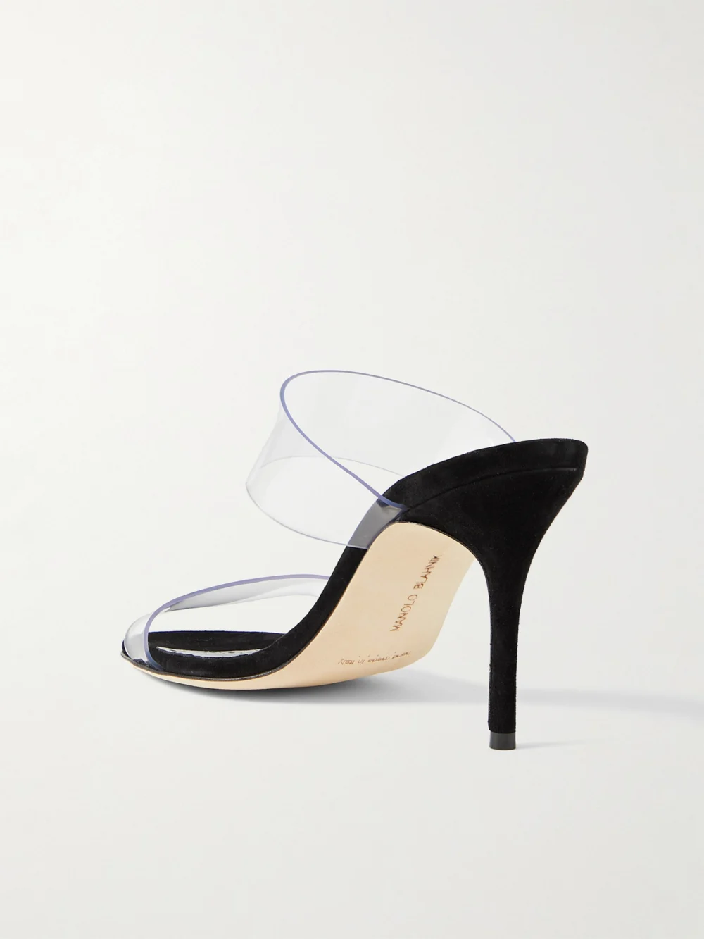 Back view of the Manolo Blahnik Scolto 90 Pvc Mules