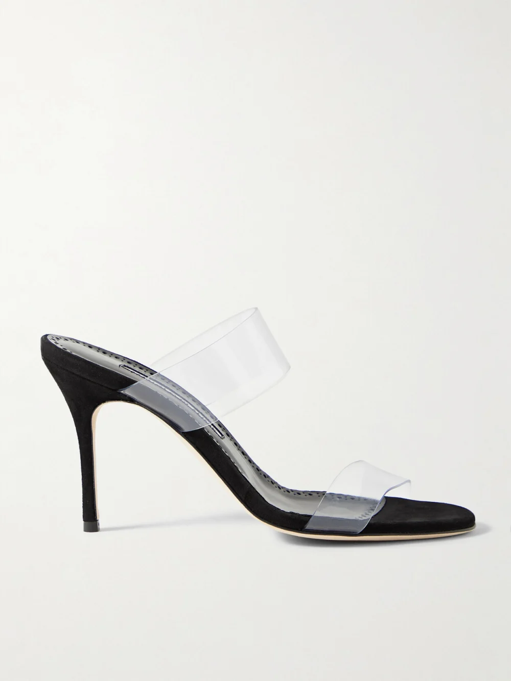 Manolo Blahnik Scolto 90 Pvc Mules in black