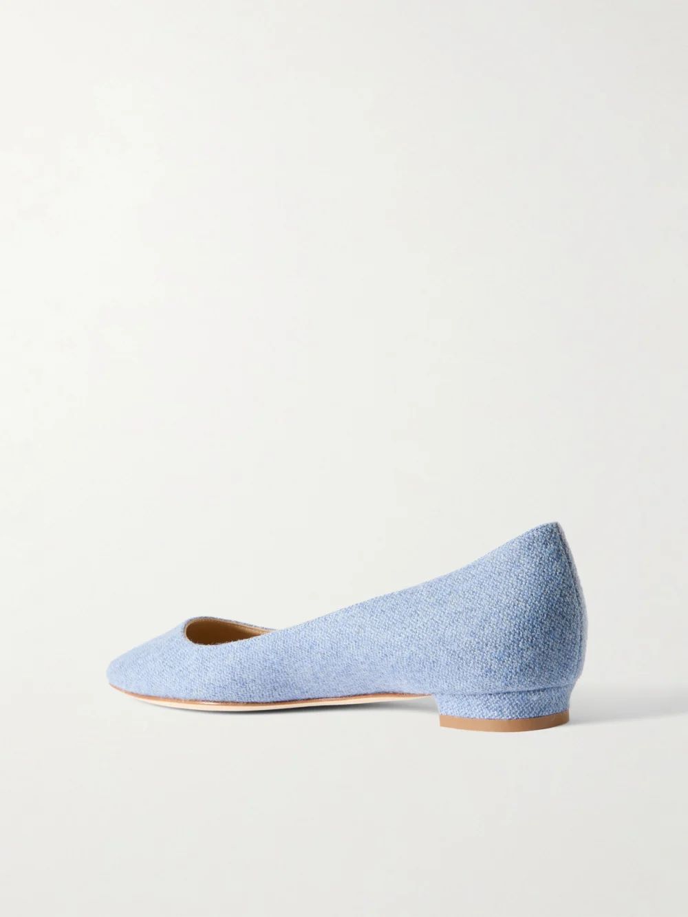 Back view of the Manolo Blahnik Tweed Ballerina Flats