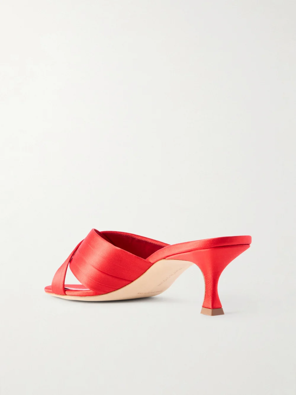 Back view of the Manolo Blahnik Viera 50 Satin Mules