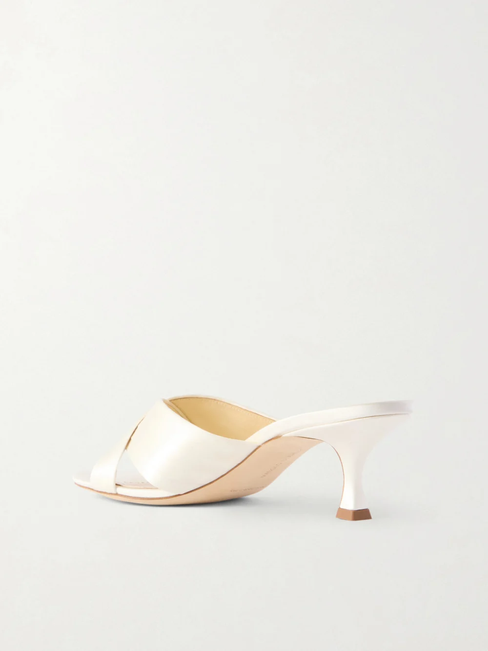 Back view of the Manolo Blahnik Viera 50 Satin Mules