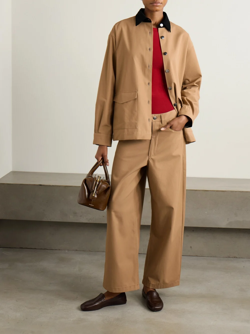 Maria McManus Massive Organic Cotton-twill Wide-leg Pants, worn by a model