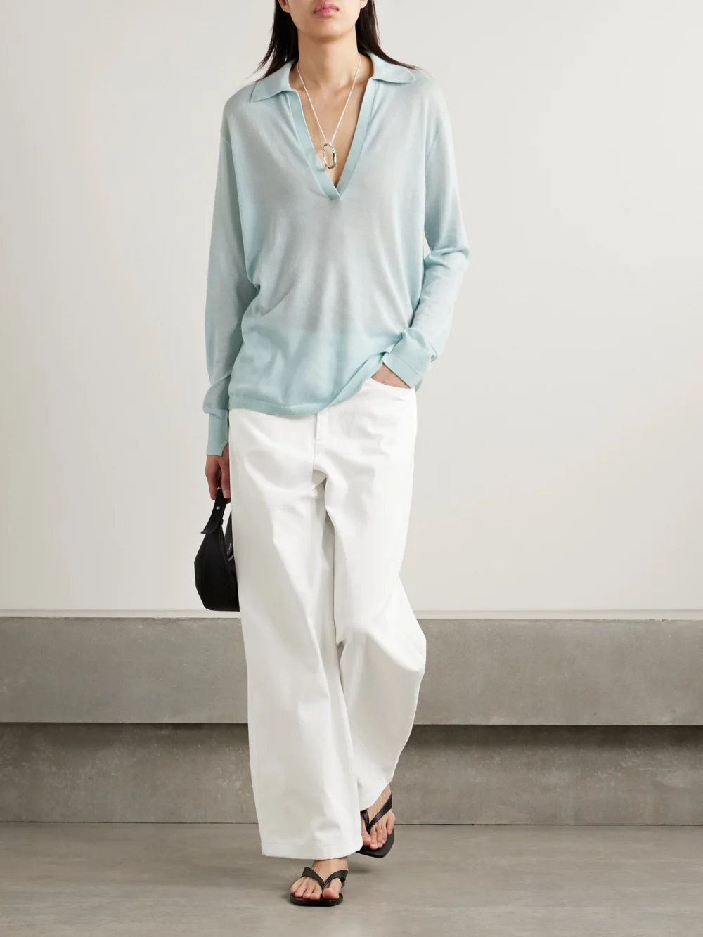 Maria McManus Massive Organic Cotton-twill Wide-leg Pants, worn by a model