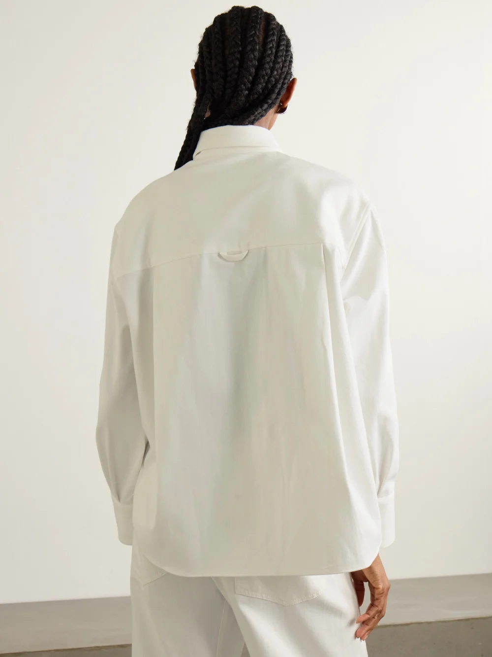 Back view of the Maria McManus Oversized Organic Cotton-twill Shirt