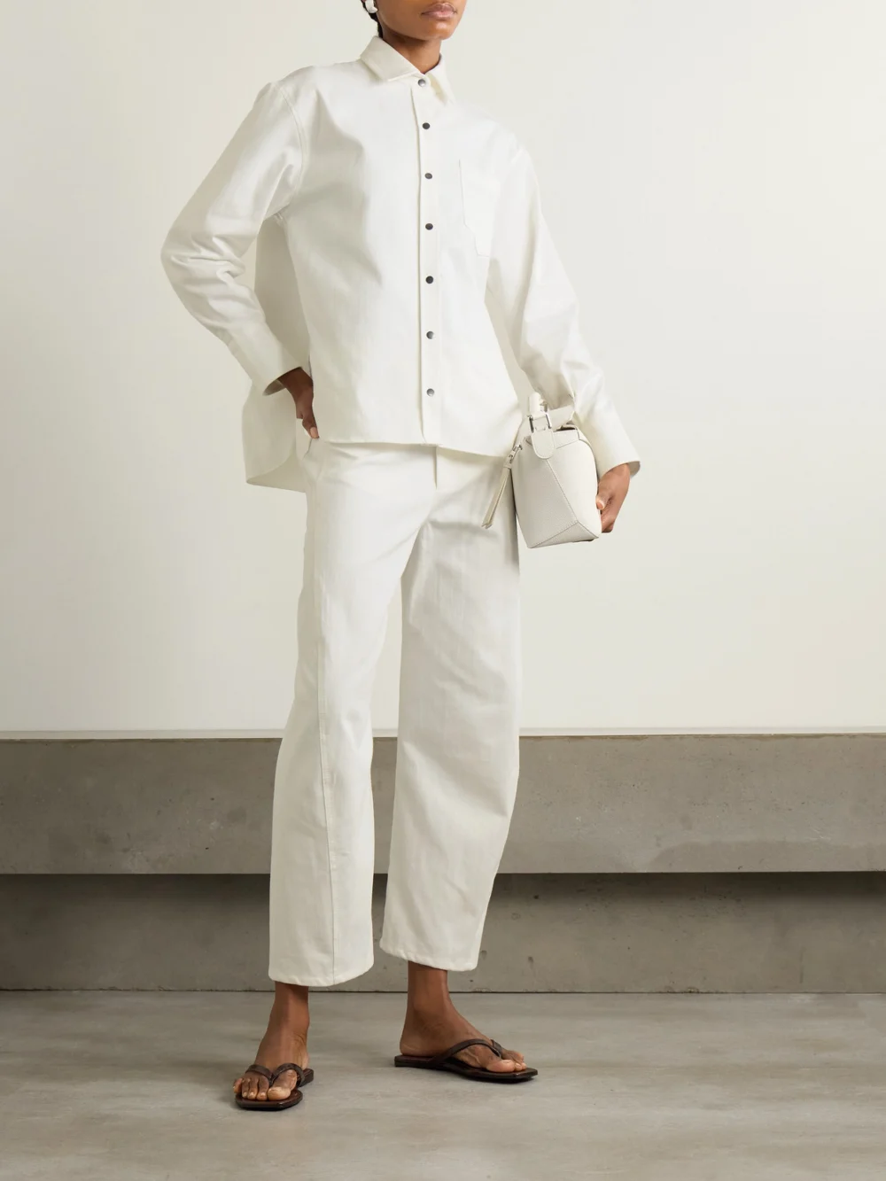 Maria McManus Oversized Organic Cotton-twill Shirt, worn by a model