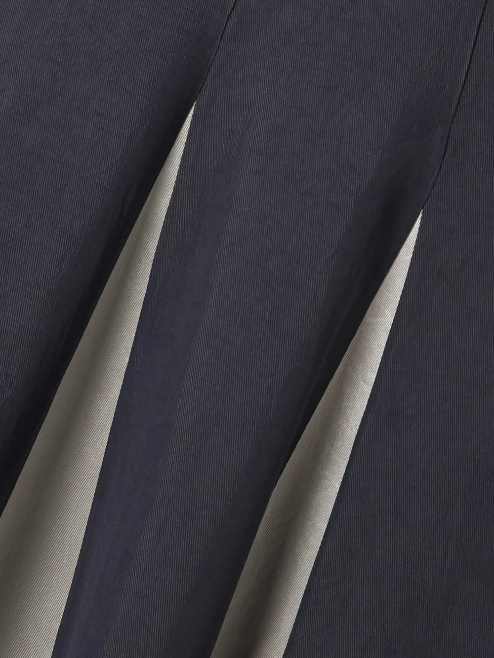 Close-up detail of the Maria McManus Paneled Twill, Crepe De Chine and Satin Maxi Dress