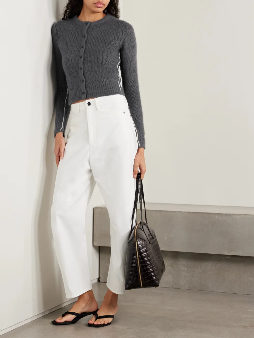 Maria McManus Petite Knitted Cardigan, worn by a model