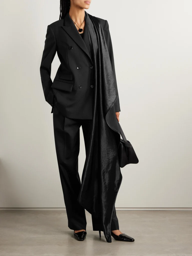 Maria McManus Pleated Wool-blend Straight-leg Pants