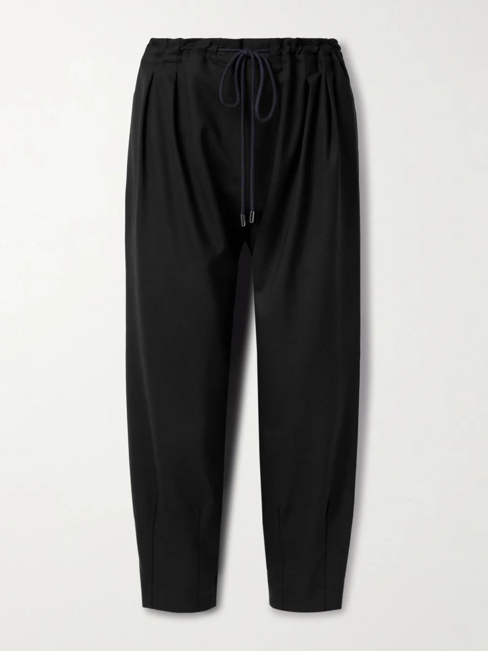 Maria McManus Pleated Wool-blend Tapered Pants in black