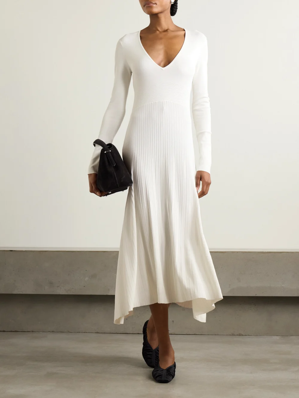 Maria McManus Ribbed-knit Midi Dress, worn by a model