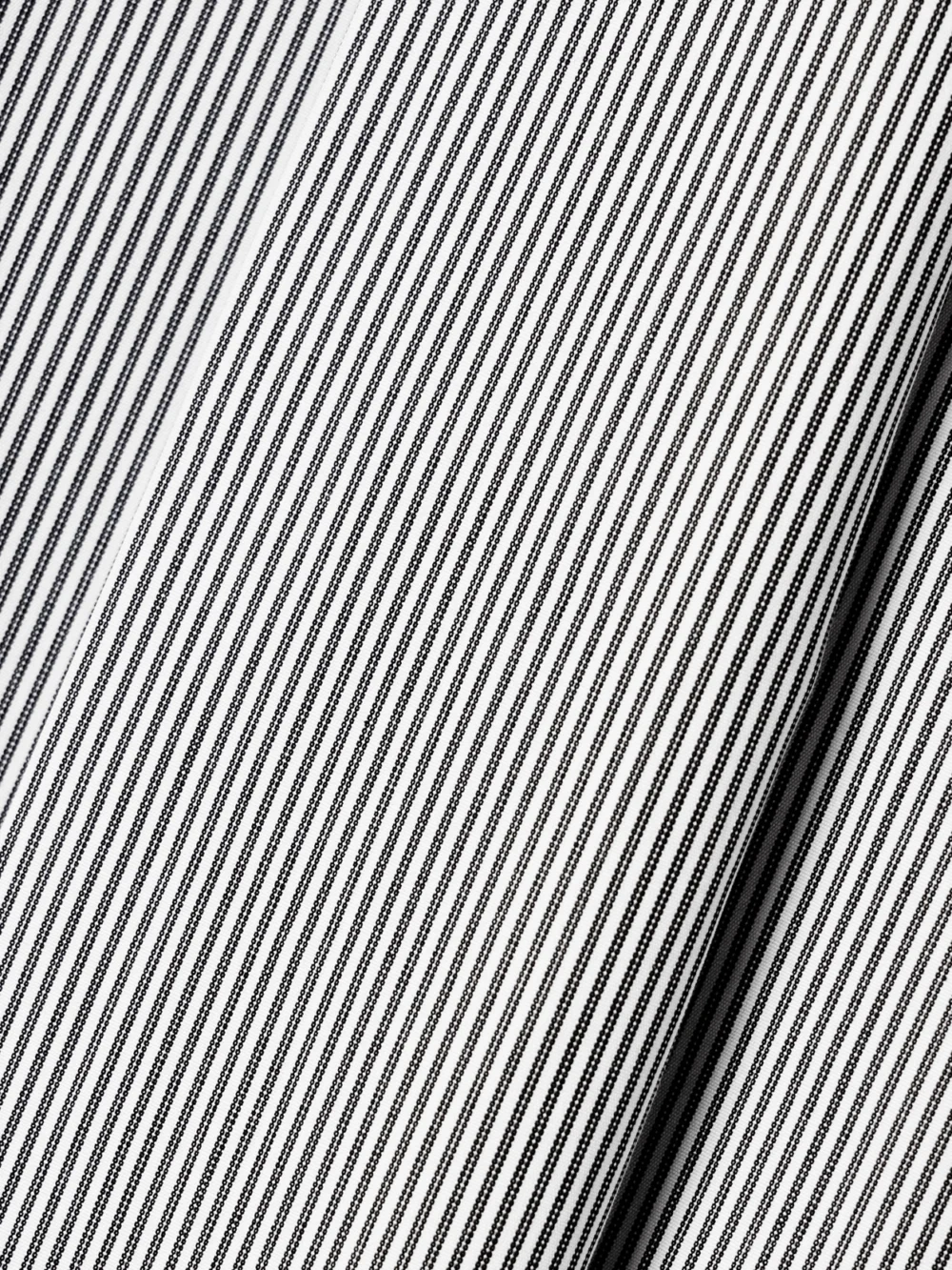 Close-up detail of the Maria McManus Scarf-detailed Striped Organic Cotton-poplin Blouse