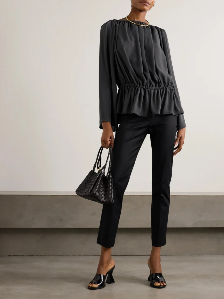 Marie Adam-Leenaerdt Beach Cabine Ruched Crepe Top