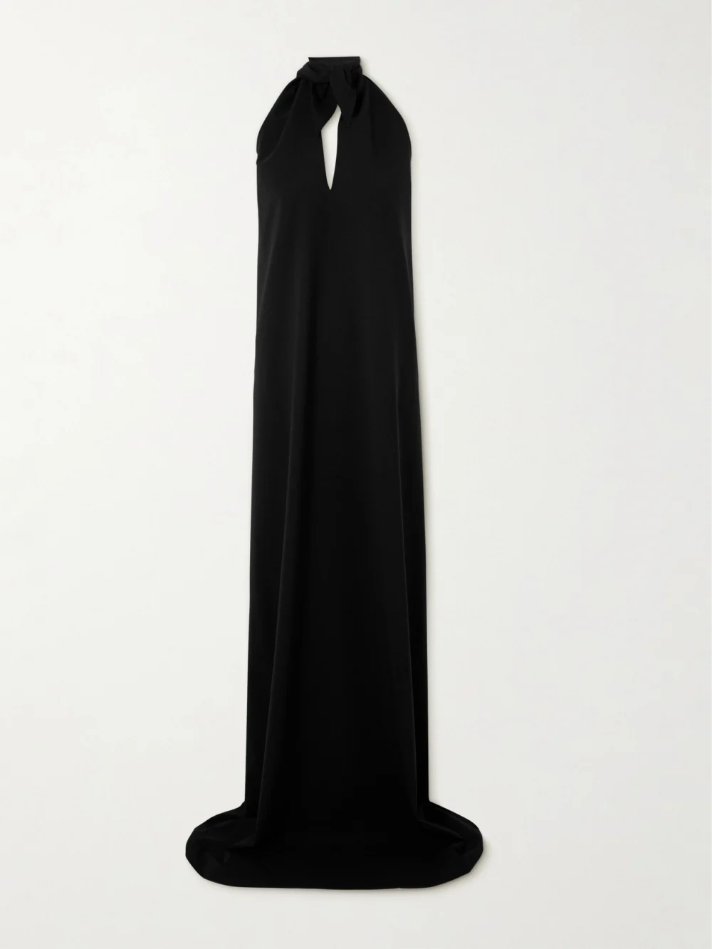 Marie Adam-Leenaerdt Cutout Wool Halterneck Maxi Dress in black