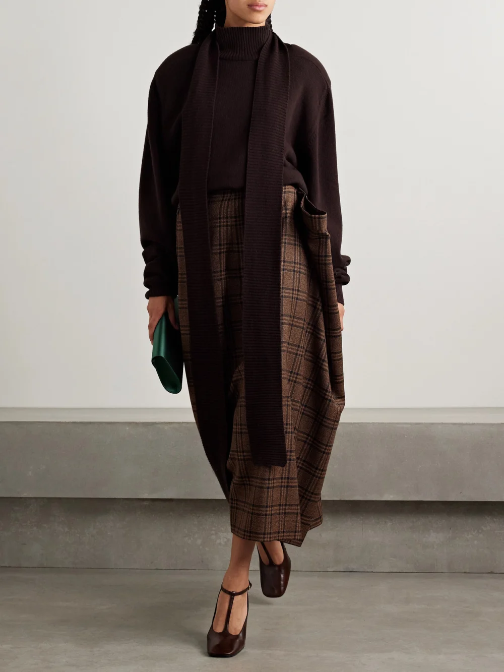 Marie Adam-Leenaerdt Cutout Wool Turtleneck Sweater, worn by a model